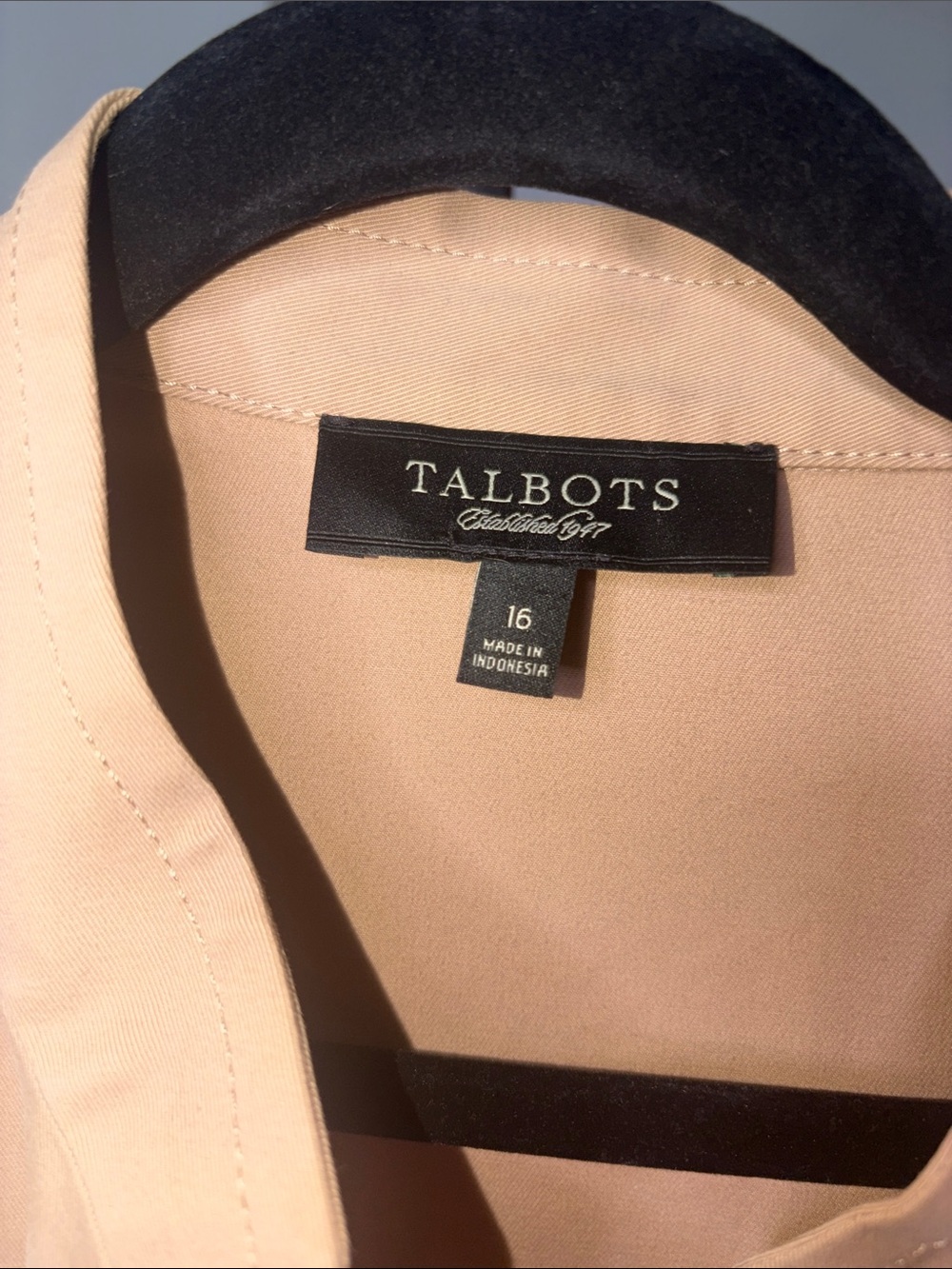 Talbots Beige Utility Jacket with Button Front - Picture 3 of 5